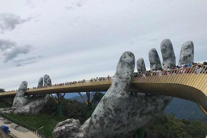 Ba Na Hills - Golden Brigde included Buffet lunch 1 day trip - The Golden Bridge and its famous stone hands