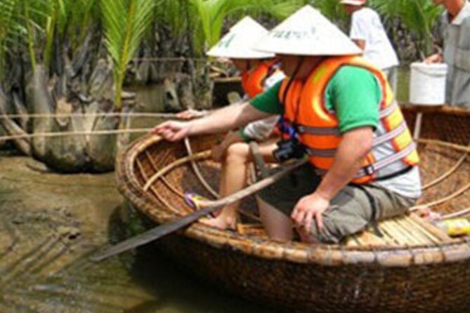 Basket Boat in Hoi An( visit water coconut forest,Crab fishing ) - Catching Crabs Among the Water Coconuts