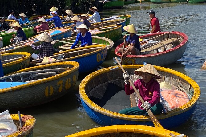 Bay Mau Cooking Class with Market Tour and Basket Boat Ride - Learning Rice From Grain to Rice Paper