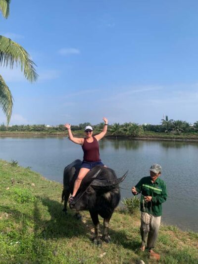 BUFFALO RIDING -BASKET BOAT & BIKE TOUR-HOI AN