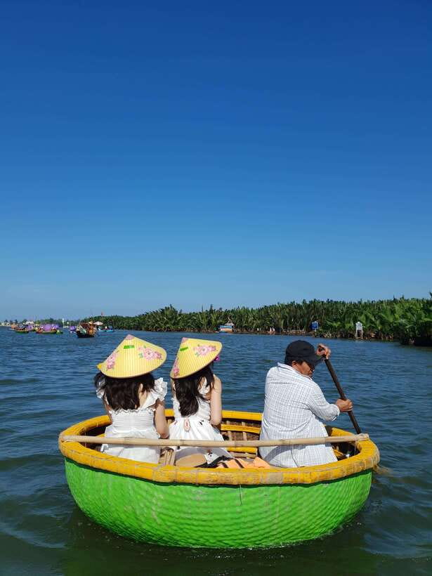 Coconut Basket Boat Ride and Floating Lantern Boat by Night - Two Hoi An experiences for the price of one