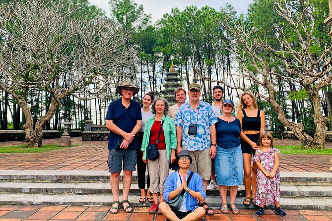 From Hoi An/Da Nang: Hue Imperial City Tour via Hai Van Pass - Thien Mu Pagoda beside the Perfume River