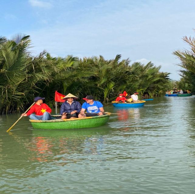 Hoi An Bamboo Basket Boat Ride in Water Coconut Forest - Passing through the water coconut plants