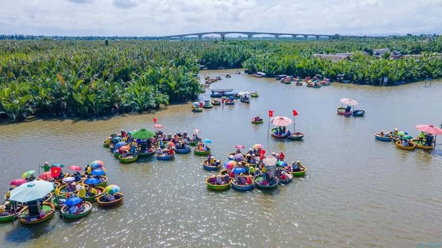 Hoi An : Bamboo Basket Boat Tour with Transportation - Fishing with local methods, not just taking pictures