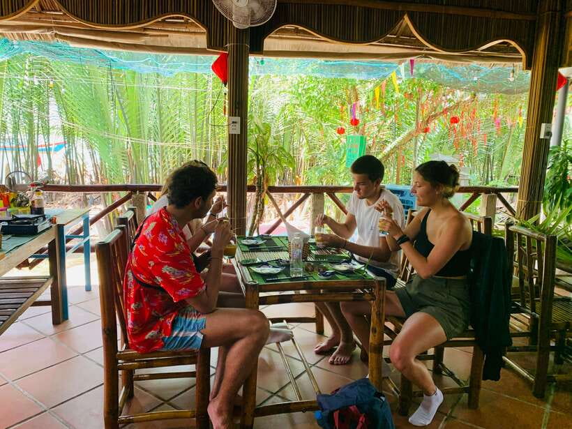 Hoi An: Basket Boat Riding at Bay mau coconut village - The spinning boat show and extra charges