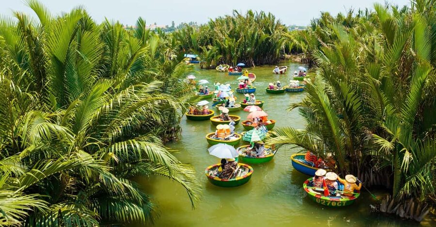 Hoi An: Basket boat tour at the coconut village - Entering Hoi An’s water coconut forest by basket boat