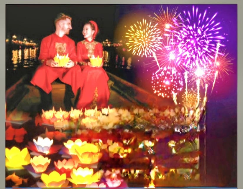 Hoi An Boat Lantern With Release Flower Hoai River At Night - Meeting at 153 Tran Phu Street