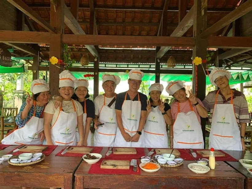 Hoi An: Cam Thanh Cooking Class & My Son Sanctuary Day Tour - Basket boats add a short splash of local scenery