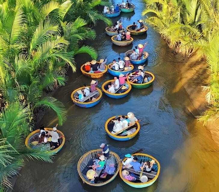 Hoi An: Cam Thanh tour on a Traditional Bamboo Basket Boat - Paddling through the water coconut forest