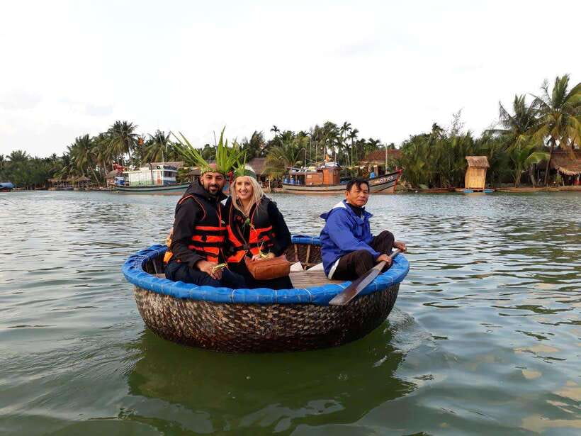 Hoi An: Coconut Basket Boat Ride by Hangcoconut - Boat spinning, music, and the touristy side