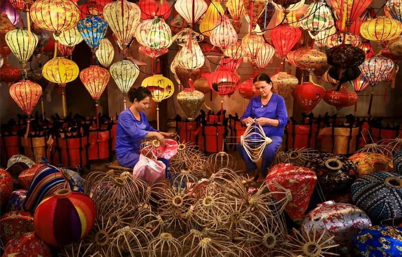 Hoi An Coconut Boat, Lantern Making & Cooking Class Organic - Cooking three Vietnamese dishes with a local chef