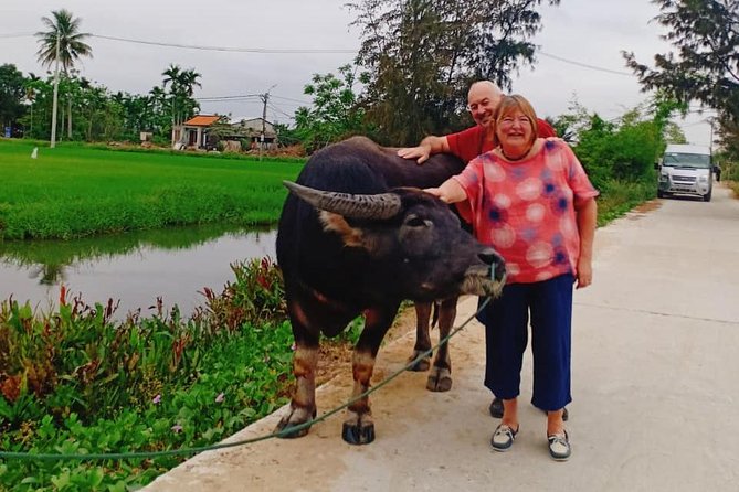 Hoi An Countryside Tour with Bamboo Basket Boat Rowing , Buffalo Ride, Farming - Leaving Hoi An for Tra Que’s vegetable beds
