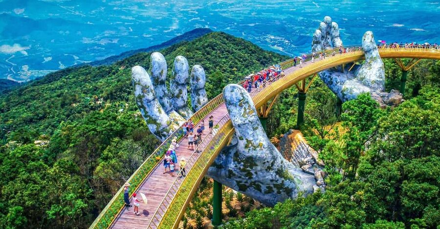 Hoi An/Da Nang : Golden Bridge , Marble Mt & Lady Buddha - Lady Buddha and the wide Da Nang view
