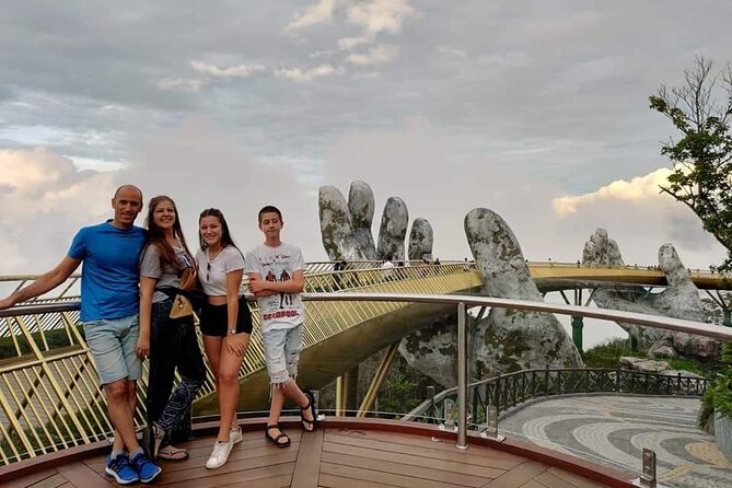 Hoi An/Da Nang guided tour to BANA HILLS with Cham Cham Travel - Golden Hand Bridge and the best photo time