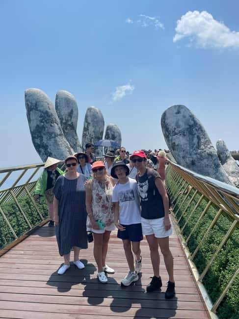 Hoi An/DaNang: Private Car Marble Mountain & Golden Bridge - French Village turns the mountain into a full amusement park