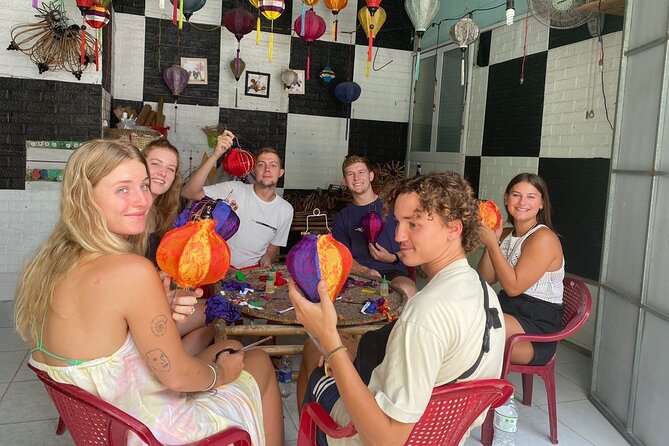 Hoi An Full Lantern Making Class , Basket Boat , Crab Fishing And Food - Wearing an Ao Dai in the Bay Mau nipa forest