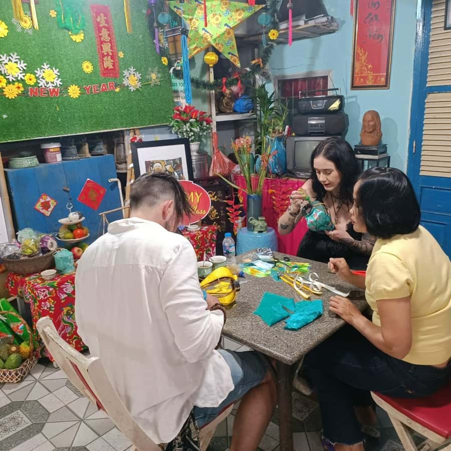 Hoi An : Lantern Making & Cooking Class With Local Family - Eating what you have prepared