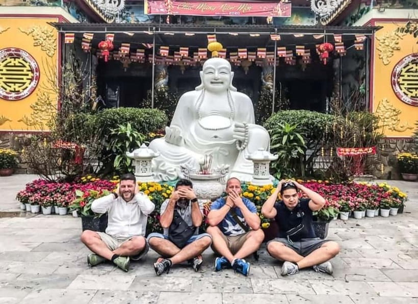 Hoi An: Marble Mountains & Monkey Mountain -Am Phu Cave Tour - Pagodas, towers, and the Da Nang coast