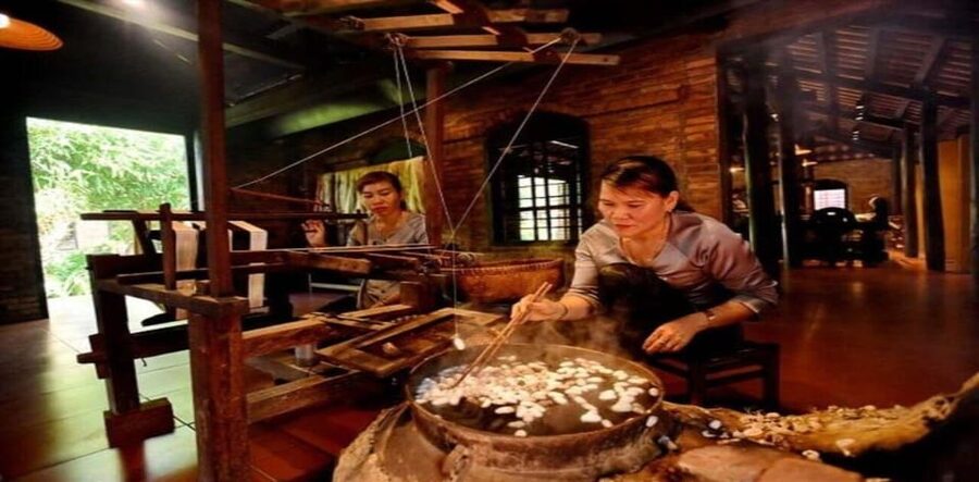 Hoi An: Silk Process, Lantern Making Workshop & Local Food - Mulberry gardens and the silkworm-breeding house