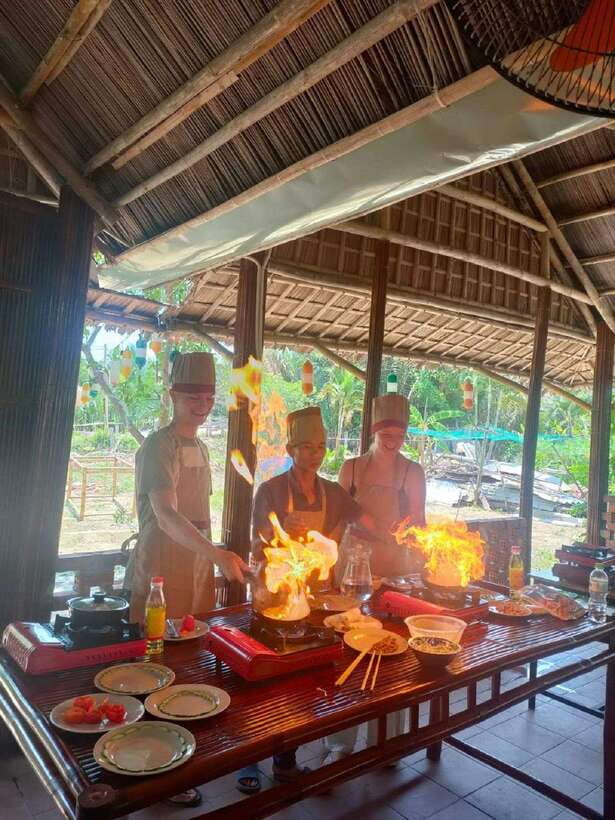Hoi An : Vietnamese Cooking Class with Hotel Pickup - Eating the food you prepared
