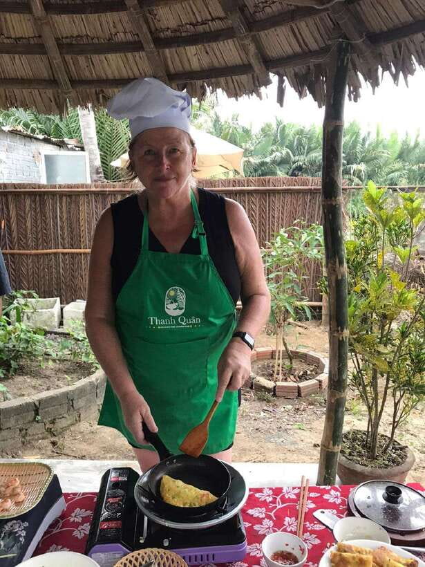 Hoi An : Vietnamese Cooking Class with Hotel Pickup - The welcome drink and the cooking setup