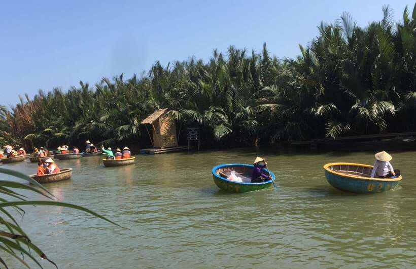 Hoian/Danang: Eco Cooking Class, Cruise Trip, Basket Boat - Making Rice Paper and Rice Milk