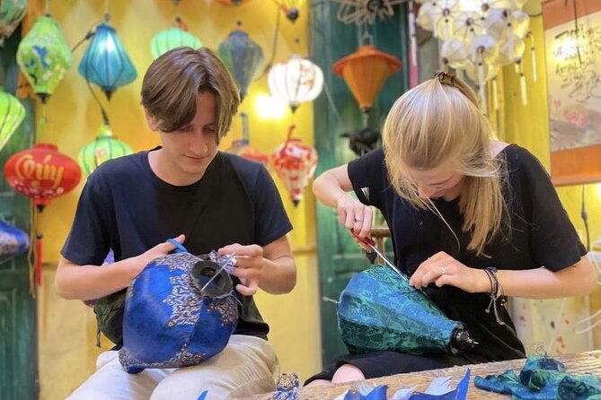Lantern Making Class With Lynn in Old Town Hoi An - Selecting fabric, color, and pattern