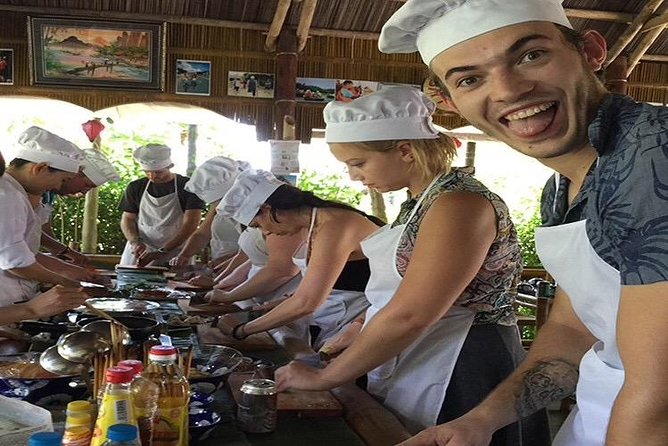 Market Tour , Basket Boat and Cooking Class Hoi An - Driving through rice fields to Cam Thanh