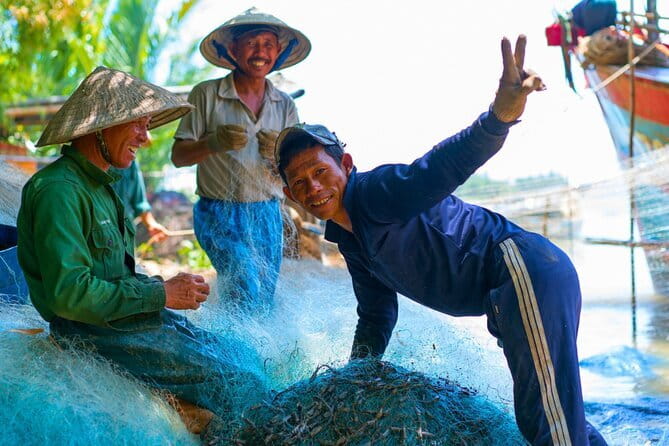 Small Group Bicycle Tour with Farming and Fishing Experience - Cooking banh xeo at Mr. Cu’s home